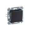 Выключатель кнопочный 1-кл. СП Levit IP20 антрацит/дым. черн. ABB 2CHH599145A6063