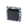 Выключатель кнопочный 1-кл. СП Levit IP20 антрацит/дым. черн. ABB 2CHH599145A6063