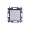 Выключатель кнопочный 1-кл. СП Levit IP20 серебр./дым. черн. ABB 2CHH599145A6070