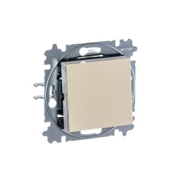 Выключатель кнопочный 1-кл. СП Levit IP20 сл. кость/бел. ABB 2CHH599145A6017