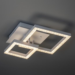 Люстра потолочная светодиодная диммируемая SERENITA с ДУ 3 режима 310х310х130 60Вт 18кв.м бел. Ritte