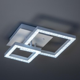 Люстра потолочная светодиодная диммируемая SERENITA с ДУ 3 режима 310х310х130 60Вт 18кв.м бел. Ritte