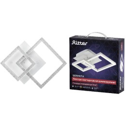 Люстра потолочная светодиодная диммируемая SERENITA с ДУ 3 режима 310х310х130 60Вт 18кв.м бел. Ritte