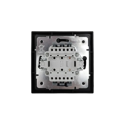 Кнопка звонка с индик. СП ZIMA IP20 безвинт. зажим черн. бархат LEZARD 704-4288-108QC
