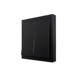 Кнопка звонка с индик. СП ZIMA IP20 безвинт. зажим черн. бархат LEZARD 704-4288-108QC