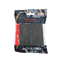 Кнопка звонка с индик. СП ZIMA IP20 безвинт. зажим черн. бархат LEZARD 704-4288-108QC