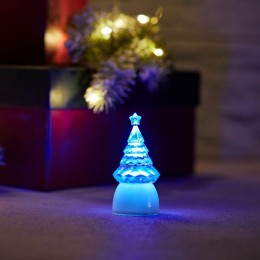 Фигура светодиодная "Елочка Кристалл" 1LED RGB 0.1Вт IP20 на подставке элементы питания 3хAG13(LR44)