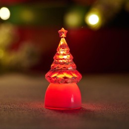 Фигура светодиодная "Елочка Кристалл" 1LED RGB 0.1Вт IP20 на подставке элементы питания 3хAG13(LR44)