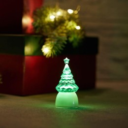Фигура светодиодная "Елочка Кристалл" 1LED RGB 0.1Вт IP20 на подставке элементы питания 3хAG13(LR44)