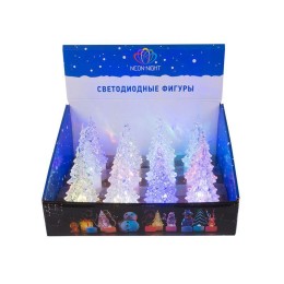 Фигура светодиодная "Елочка маленькая" 1LED RGB 0.1Вт IP20 на подставке элементы питания 3хAG13(LR44