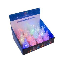 Фигура светодиодная "Елочка маленькая" 1LED RGB 0.1Вт IP20 на подставке элементы питания 3хAG13(LR44