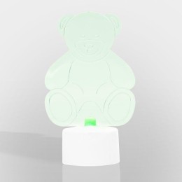 Фигура светодиодная "Мишка 2D" 1LED RGB 0.1Вт IP20 на подставке элементы питания 3хAG13(LR44) (в ком