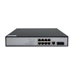 Коммутатор управляемый L2 PoE 8 Base-T 10/100/1000Mb/s портов 2 Base-X SFP 1000Mb/s 1U 19дюйм 220В с