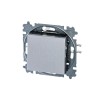 Выключатель 1-кл. СП Levit IP20 серебр./дым. черн. ABB 2CHH590145A6070