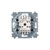 Выключатель 1-кл. СП Levit IP20 серебр./дым. черн. ABB 2CHH590145A6070