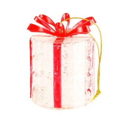 Фигура светодиодная "Новогодний подарок" 1LED RGB 0.1Вт IP20 на подставке элементы питания 3хAG13(LR