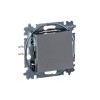 Выключатель 1-кл. СП Levit IP20 сталь/дым. черн. ABB 2CHH590145A6069