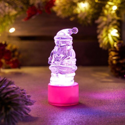 Фигура светодиодная "Санта Клаус" 1LED RGB 0.1Вт IP20 на подставке элементы питания 3хAG13(LR44) (в