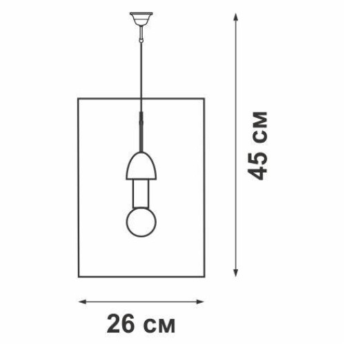 Подвес 1хE27макс. 60Вт Vitaluce V4134/1S