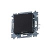 Выключатель 1-кл. СП Levit IP20 с подсветкой антрацит/дым. черн. ABB 2CHH590146A6063