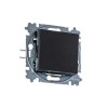 Выключатель 1-кл. СП Levit IP20 с подсветкой антрацит/дым. черн. ABB 2CHH590146A6063