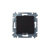 Выключатель 1-кл. СП Levit IP20 с подсветкой антрацит/дым. черн. ABB 2CHH590146A6063