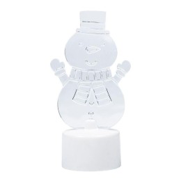 Фигура светодиодная "Снеговик с шарфом 2D" 1LED RGB 0.1Вт IP20 на подставке элементы питания 3хAG13(