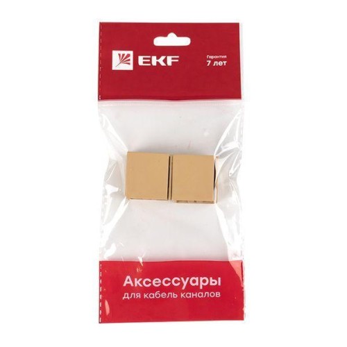 Соединитель на стык 25х16 под свет. дерево Plast PROxima (уп.4шт) EKF conl-25-16x4