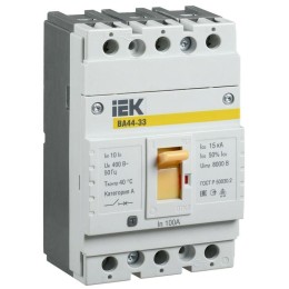 Выключатель автоматический 3п 100А 15кА ВА44 33 IEK SVA4410-3-0100
