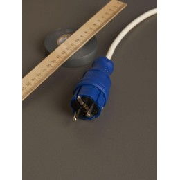 Вилка прямая ОМЕГА ВБп3-1-0м IP44 каучук син. IEK PKR01-016-2-K07