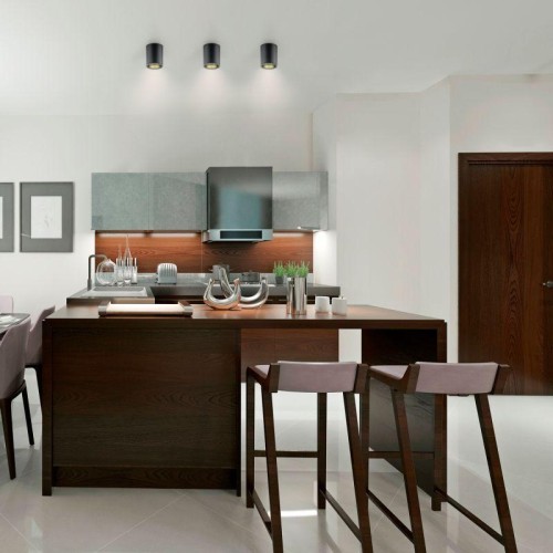 Светильник светодиодный 12Вт 3000К 900лм 79х100мм накладной черн. золото GAUSS HD008