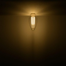 Лампа светодиодная филаментная Black Filament 11Вт свеча 2700К тепл. бел. E14 810лм GAUSS 103801111