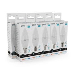 Лампа светодиодная Elementary 12Вт свеча 4100К нейтр. бел. E14 920лм GAUSS 33122