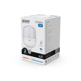 Лампа светодиодная Elementary 42Вт T120 цилиндр 6500К холод. бел. E27 3700лм GAUSS 63234