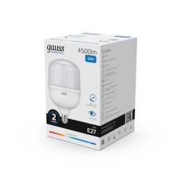 Лампа светодиодная Elementary 50Вт T140 цилиндр 6500К холод. бел. E27 4500лм GAUSS 63235