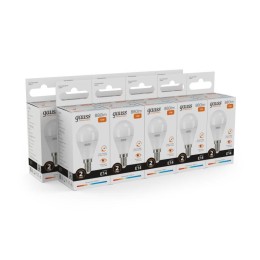 Лампа светодиодная Elementary 12Вт P45 шар 3000К тепл. бел. E14 880лм GAUSS 53112