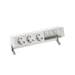 Блок розеточный настольный 3х2P+E 2 пустых мод. бел. Simon 400 42503000-130