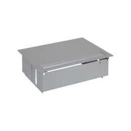 Блок розеточный врезной с крышкой и мет. вводом 4х2P+E алюм. Simon 400 45404000-133
