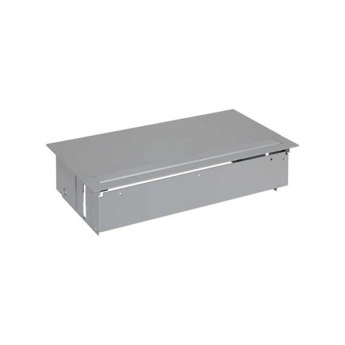 Блок розеточный врезной с крышкой и мет. вводом 6х2P+E алюм. Simon 400 45606000-133