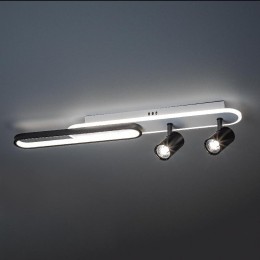 Люстра потолочная светодиодная диммируемая LANTERNA с ДУ поворотная цилиндр 780х100х160 64Вт 2700К/4