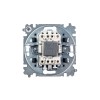 Выключатель 1-кл. СП Levit IP20 с подсветкой бел./дым. черн. ABB 2CHH590146A6062
