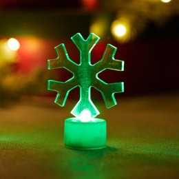 Фигура светодиодная "Снежинка" 1LED RGB 1Вт IP20 на подставке элементы питания 3хAG13(LR44) (в компл