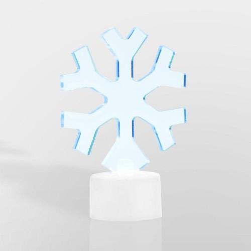 Фигура светодиодная "Снежинка" 1LED RGB 1Вт IP20 на подставке элементы питания 3хAG13(LR44) (в компл