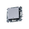 Выключатель 1-кл. СП Levit IP20 с подсветкой серебр./дым. черн. ABB 2CHH590146A6070