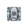 Выключатель 1-кл. СП Levit IP20 с подсветкой серебр./дым. черн. ABB 2CHH590146A6070