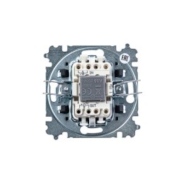 Выключатель 1-кл. СП Levit IP20 с подсветкой серебр./дым. черн. ABB 2CHH590146A6070