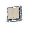 Выключатель 1-кл. СП Levit IP20 с подсветкой сл. кость/бел. ABB 2CHH590146A6017