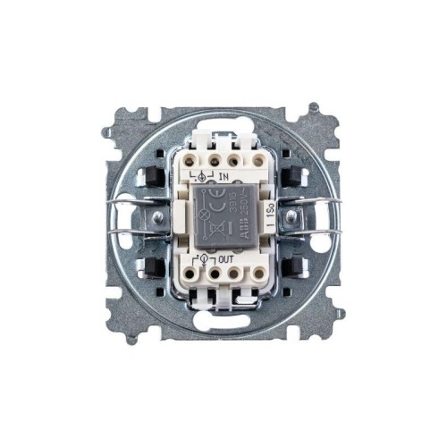 Выключатель 1-кл. СП Levit IP20 с подсветкой сл. кость/бел. ABB 2CHH590146A6017