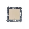 Выключатель 1-кл. СП Levit IP20 с подсветкой сл. кость/бел. ABB 2CHH590146A6017