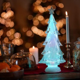 Фигура светодиодная "Елочка со звездой" 37см 1LED 0.1Вт IP20 на подставке элементы питания 4хAAA (не